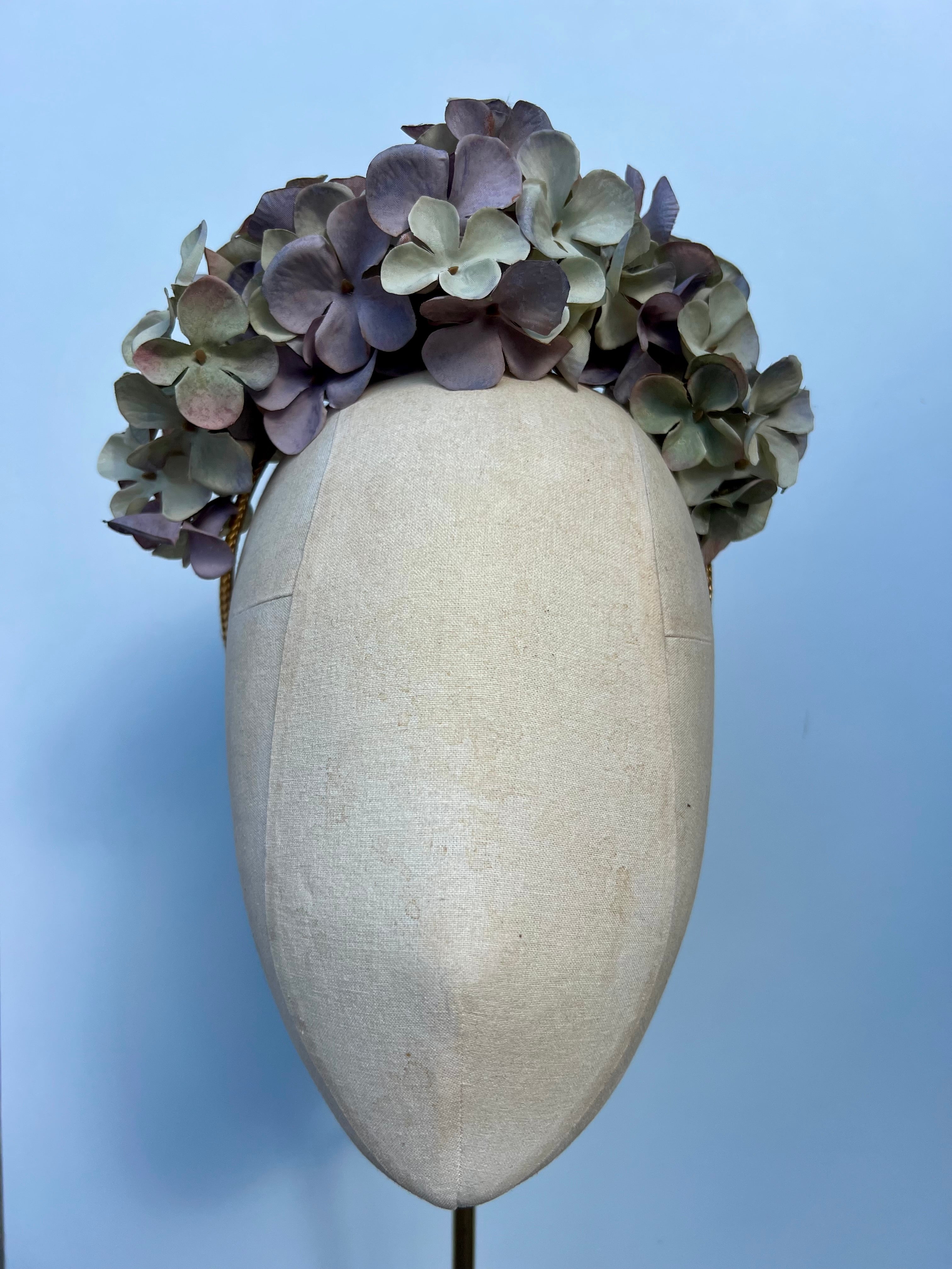 Lilac & Sage Hydrangea Floral Crown