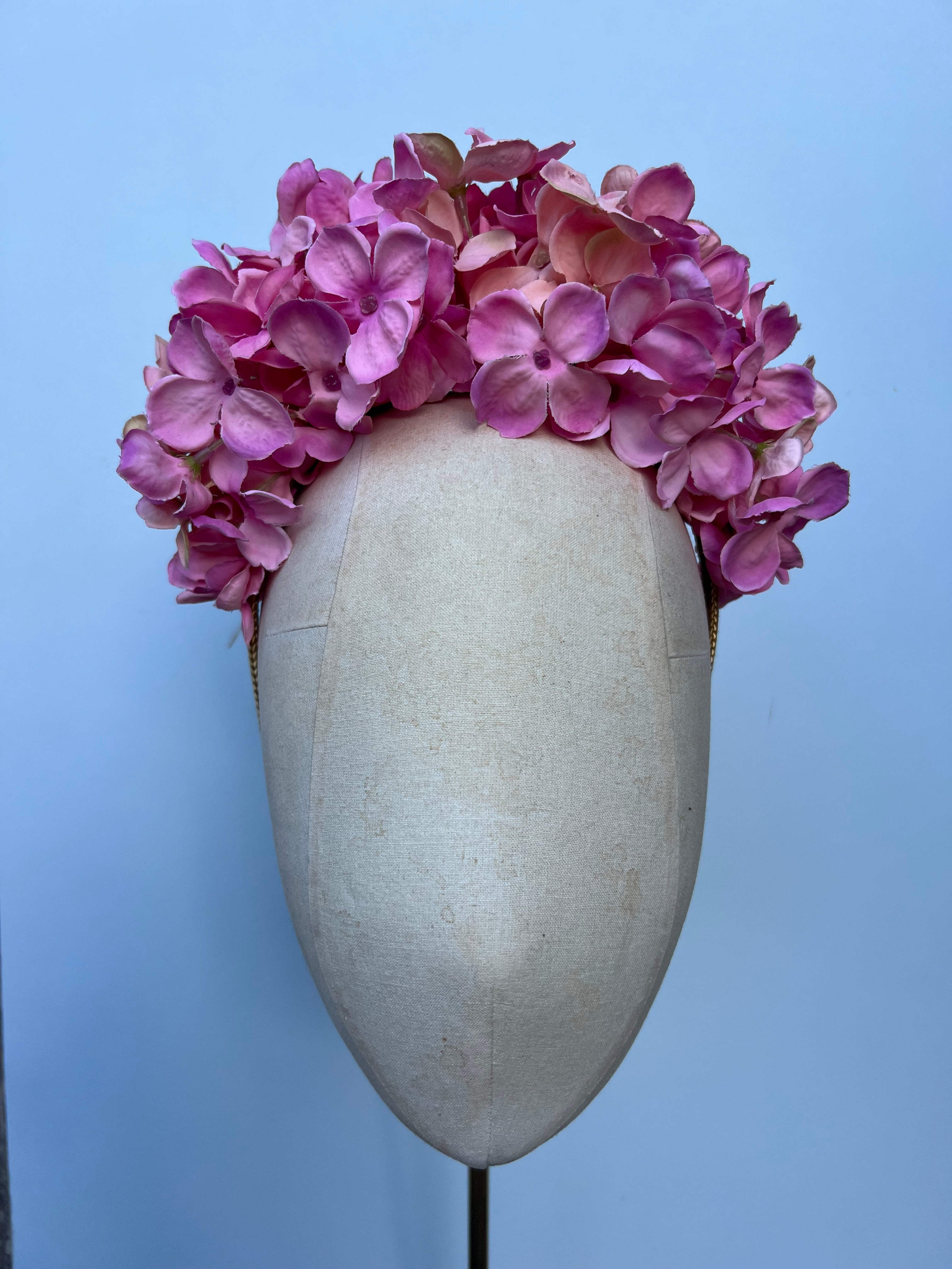 Pink Hydrangea Floral Crown